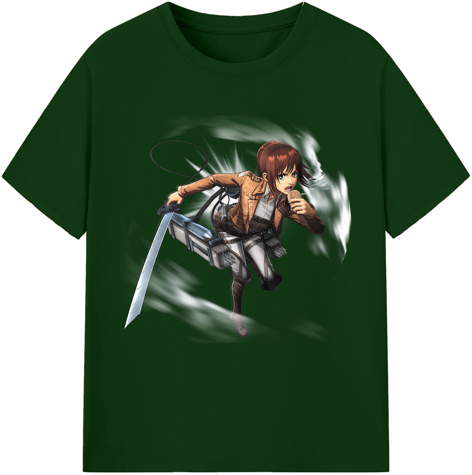 （画像用） 進撃の巨人 サシャ·ブラウス Attack on Titan Sasha Blaus 綿100％半袖Tシャツ（フロントプリント）